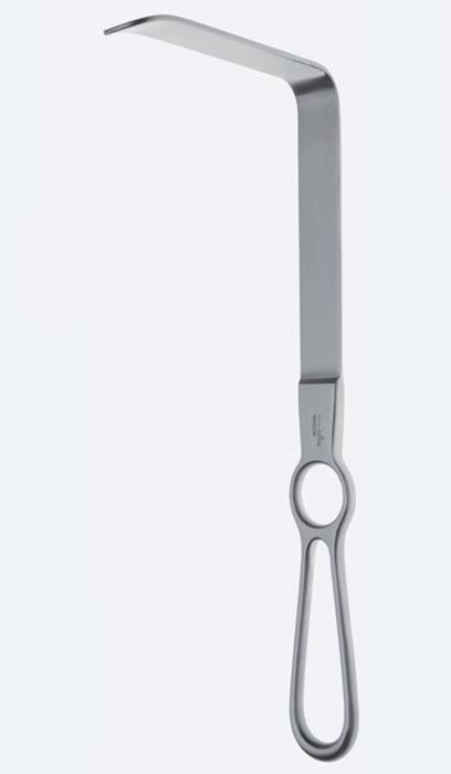 Ретрактори (ранорозширювачі) "Brunner", вигнуті, тупокінцеві, розмір леза 160 x 30 мм, загальна довжина 250 мм. Бренд - Asanus Medizintechnik Gmb, Німеччина